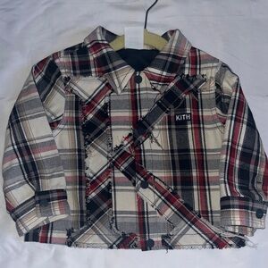 Kith Kids' Checkered Jacket in Red, Black, and Cream